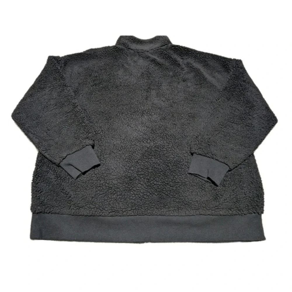 Reebok Jacket Mens 2XL Black Fleece Sweater Full Zip Chest‎ Pocket
